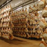 Exhaust air treatment in a ham smokehouse