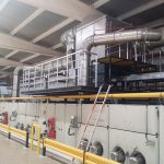 The exhaust air treatment on this stenter frame leads to CO2 savings of over 680 tons per year