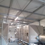 Exhaust air filtration system with heat recovery at Tönnies